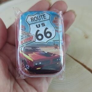Route 66 Tin with Red Car Design